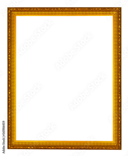 gold frame isolated on white