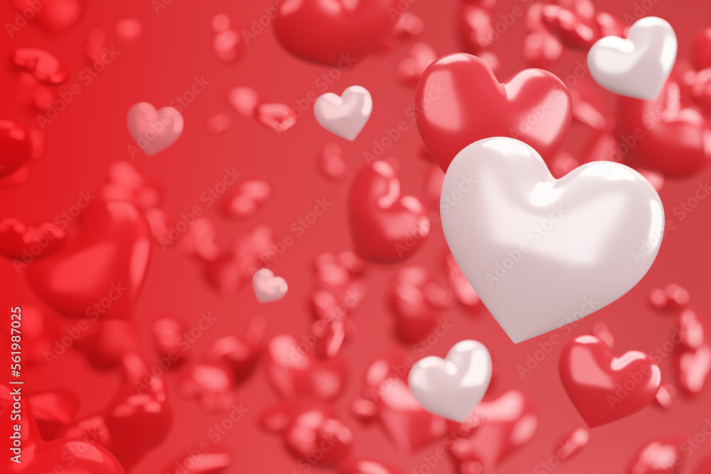 Valentine's background 3d heart 