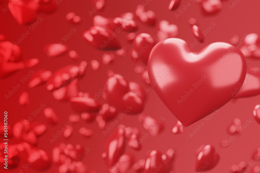 Valentine's background 3d heart 