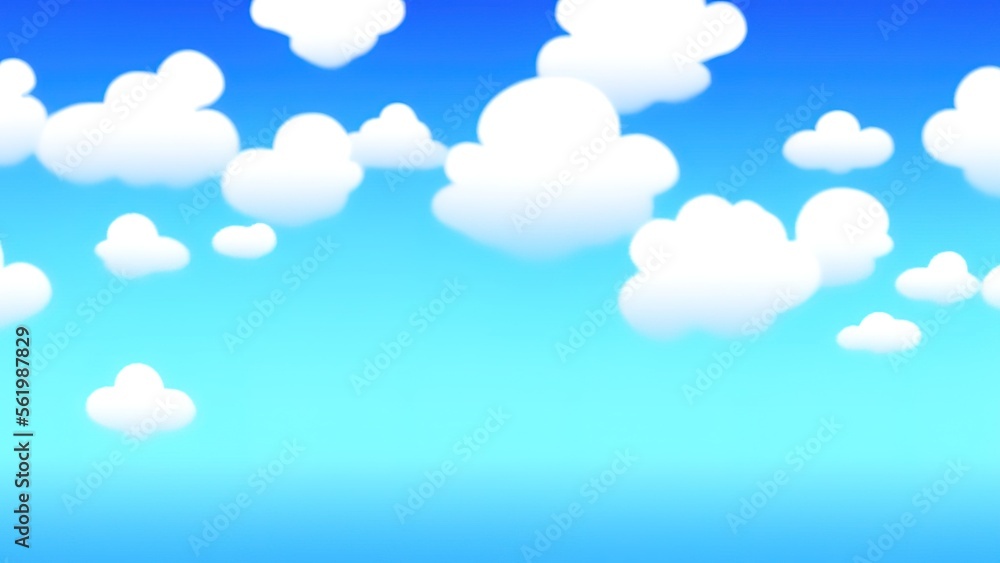 Sky background wide. Realistic white clouds. Stock Illustration | Adobe ...