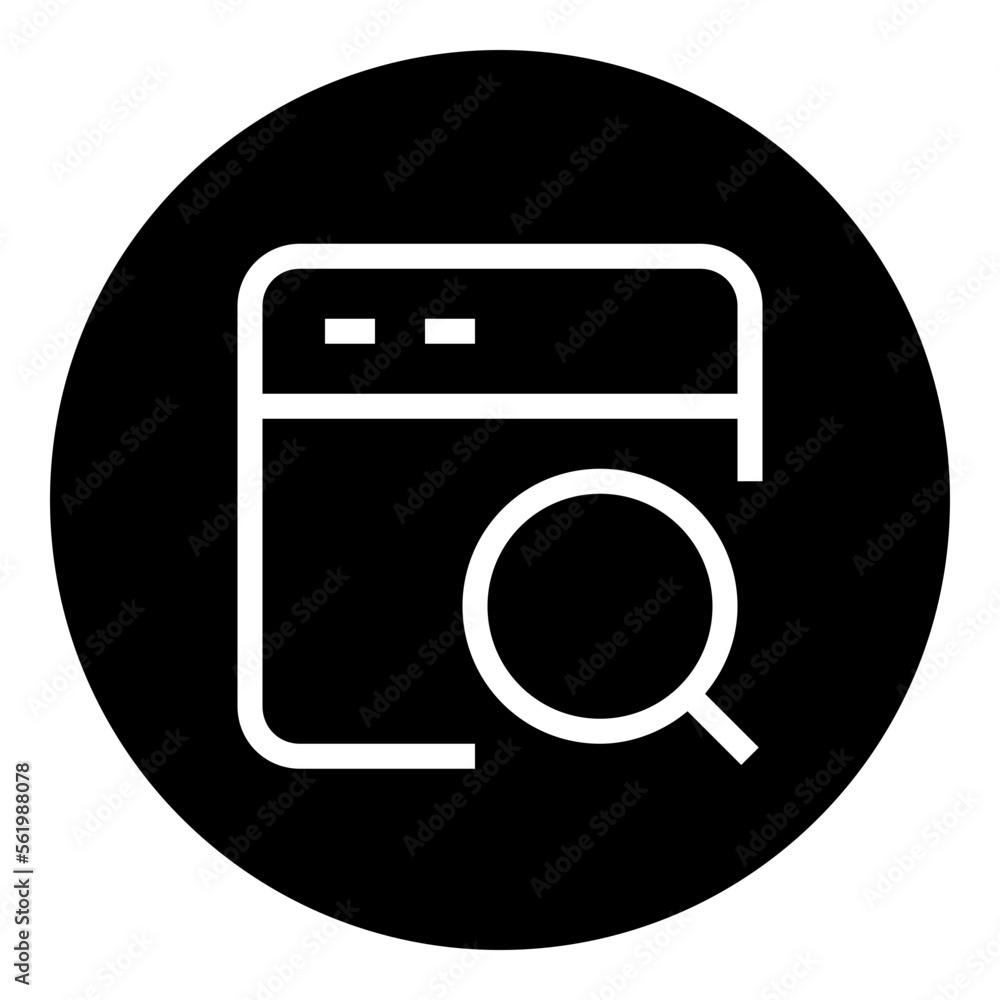 Browser circular glyph icon Browser circular glyph icon