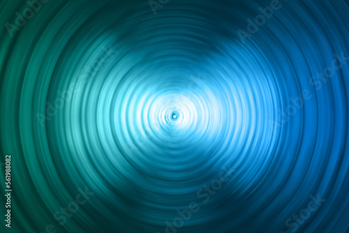 Blue sound waves or water waves with light on dark background. Abstract blue technology background.