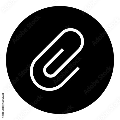 attachment circular glyph icon