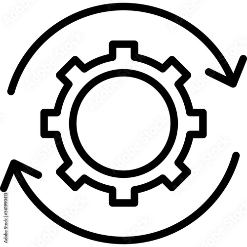 Chain, cog chain Vector Icon which can easily modify or edit 