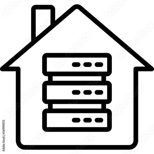 Client server, data storage Vector Icon which can easily modify or edit
