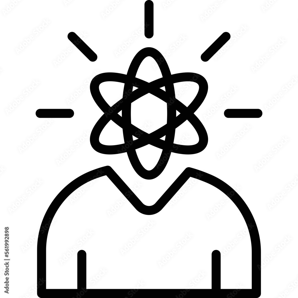 power symbol brain stroming outline vector icon power symbol brain stroming outline vector icon