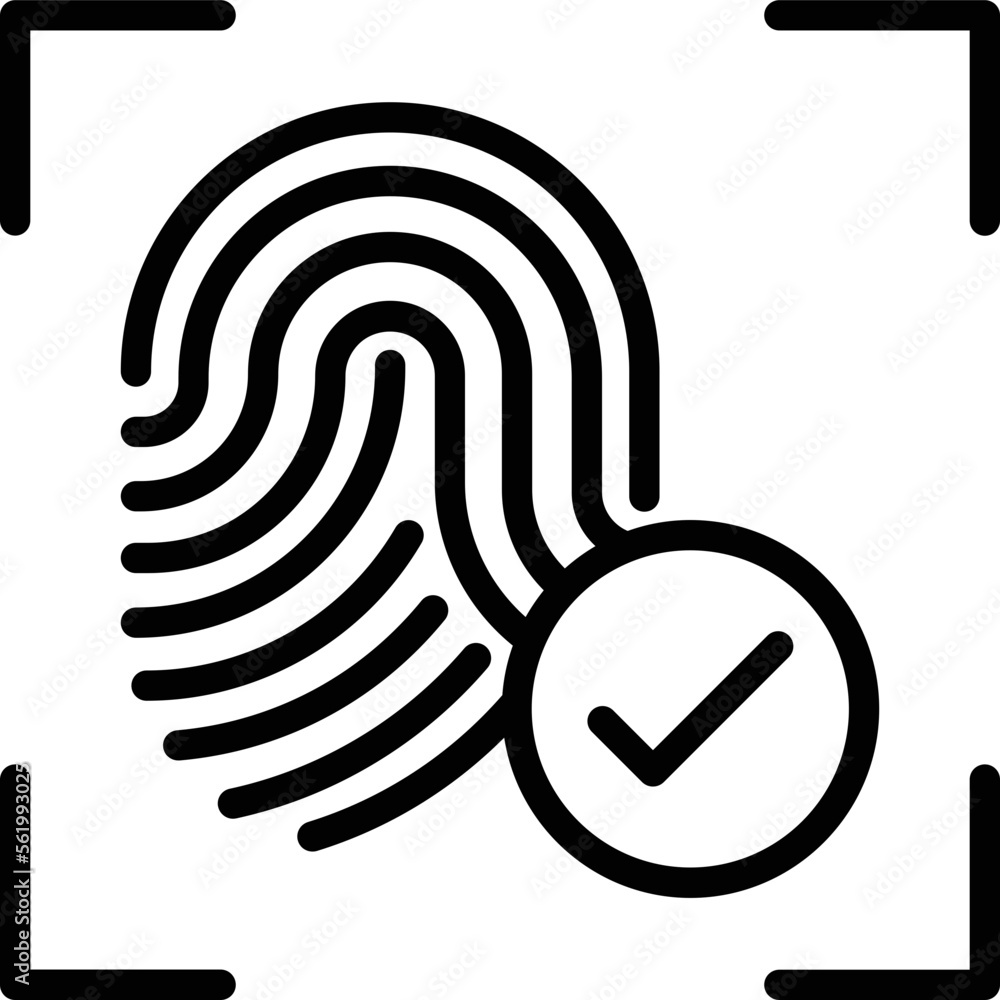 Biometric, identification Vector Icon
Biometric, identification Vector Icon