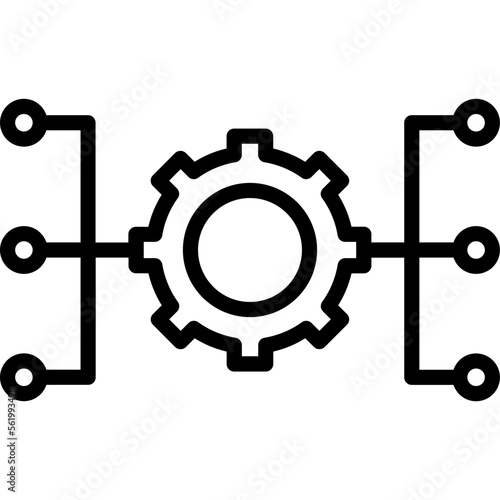 Automate, automated system Vector Icon

