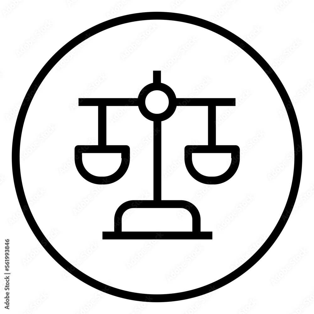 Justice line icon Justice line icon