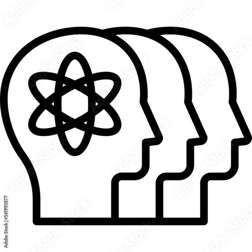 Atom, head Vector Icon

