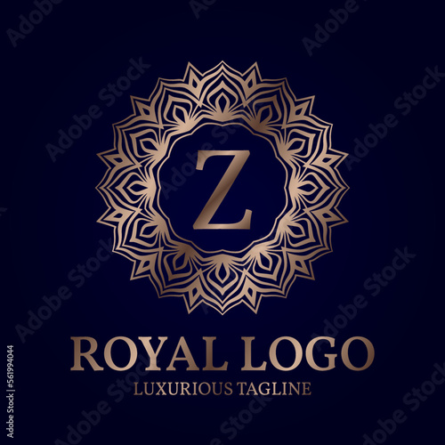 letter Z royal circular vector logo design