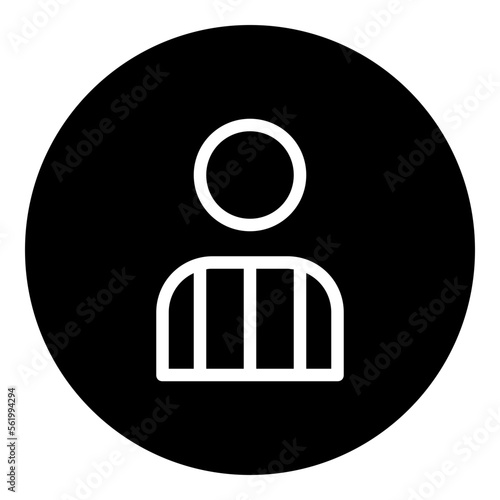 Offender circular glyph icon
