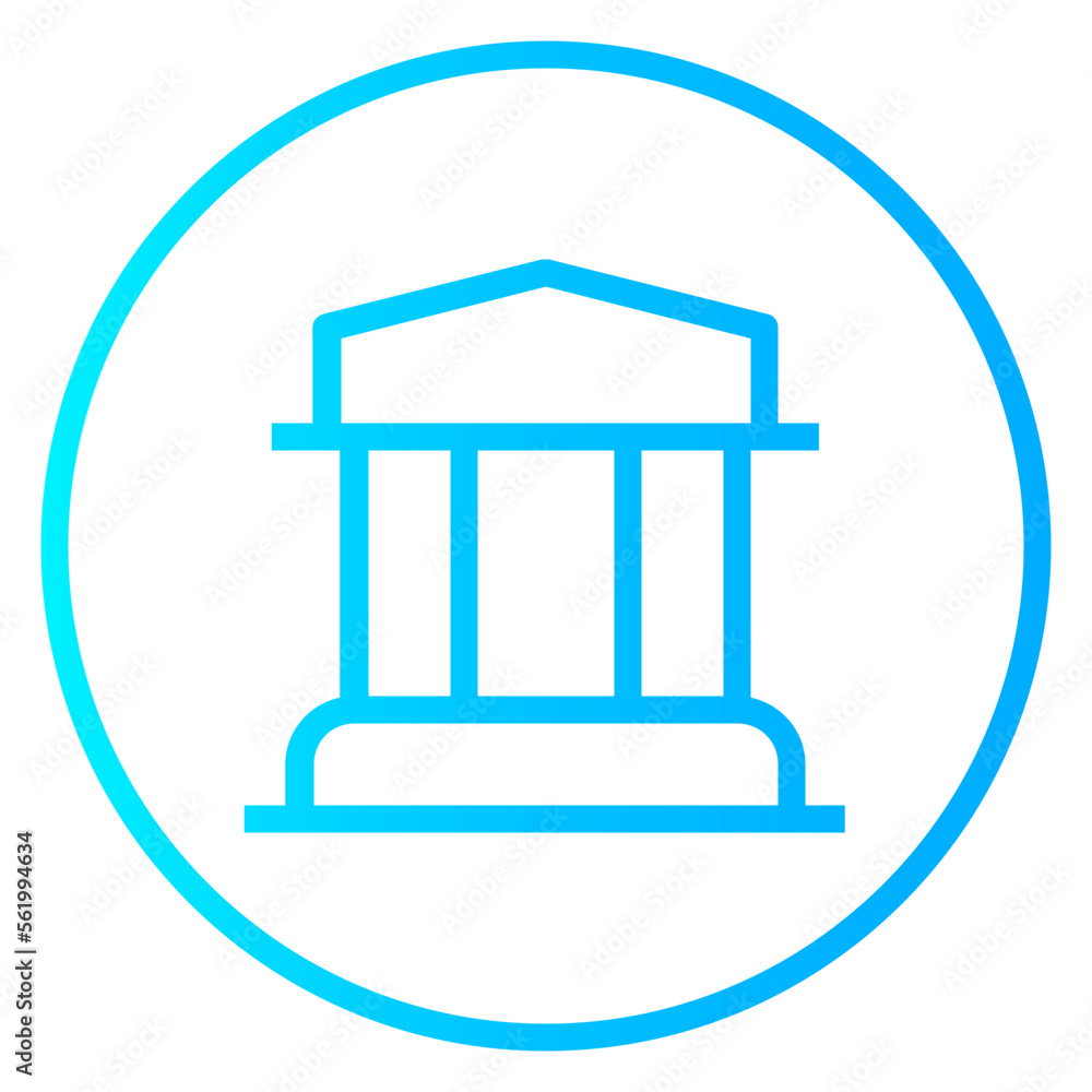 Courthouse gradient icon Courthouse gradient icon