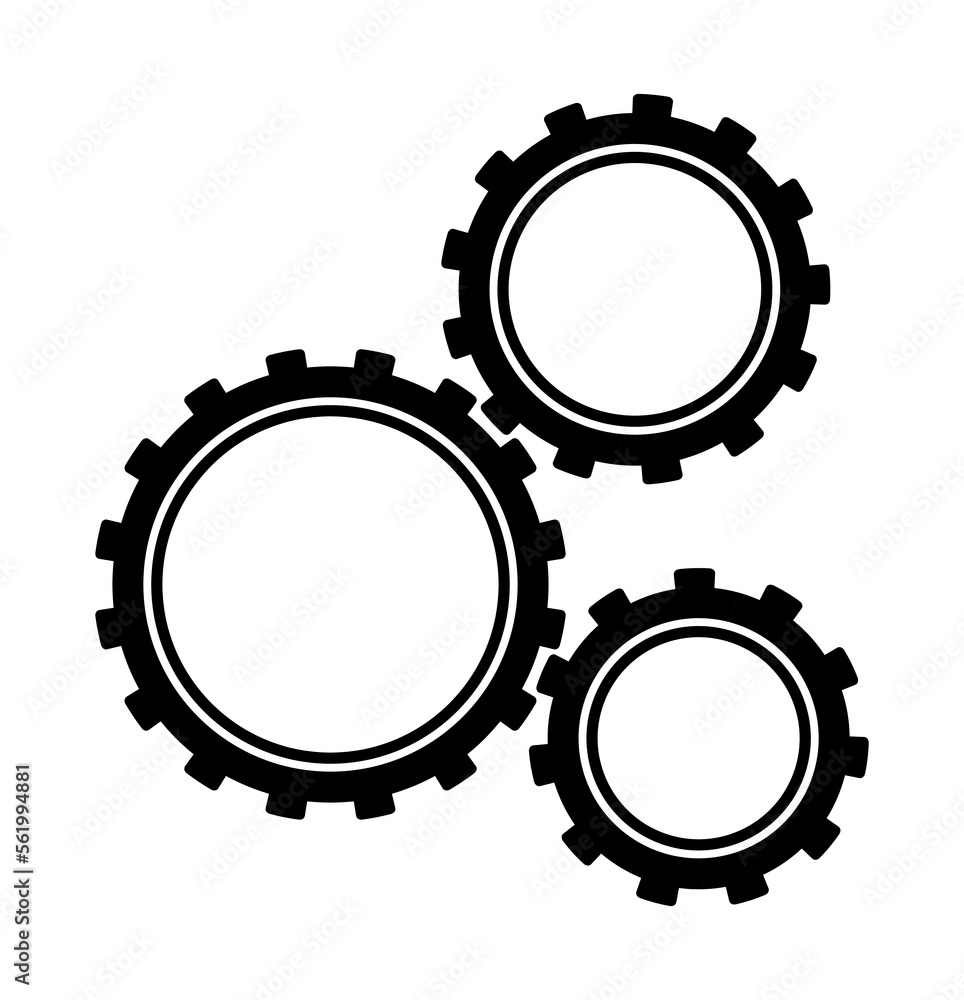Vector of settings icons . Gear wheel icons - stock vector. Gears icon ...