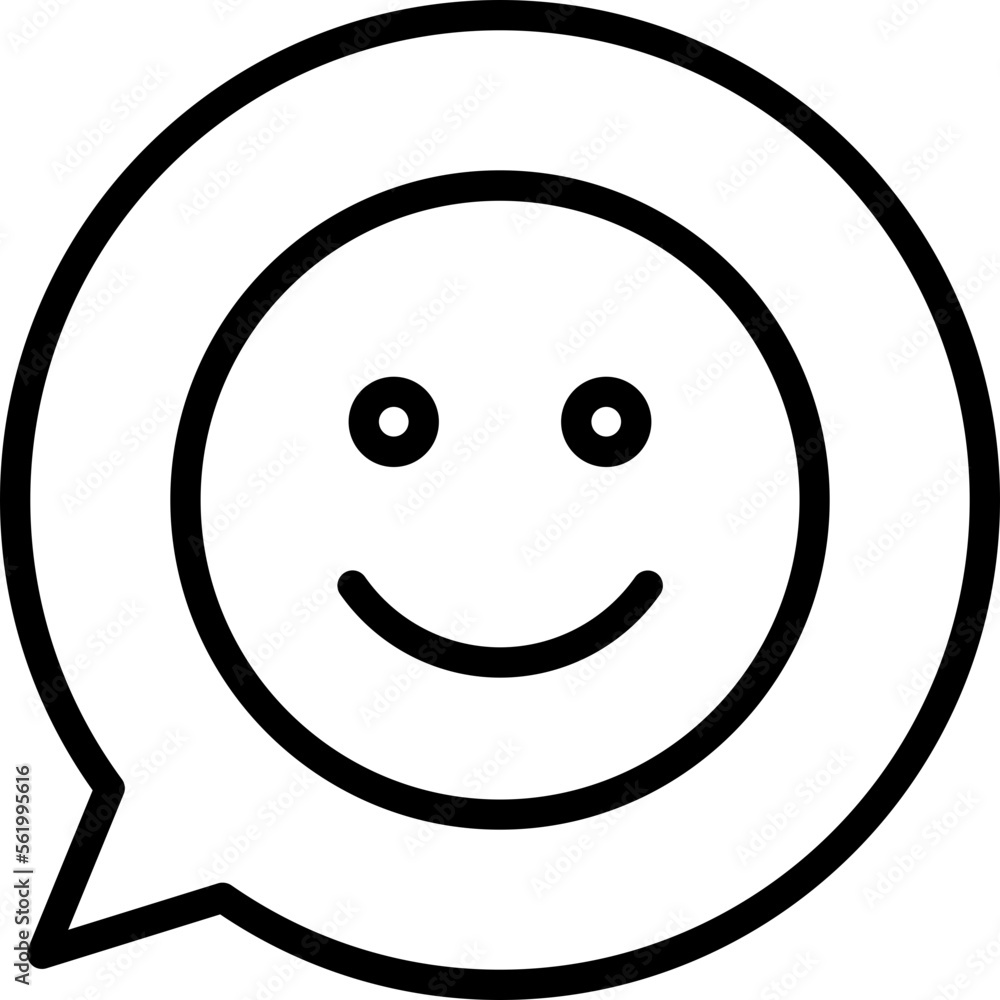 Fototapeta premium Bubble, emoji Vector Icon