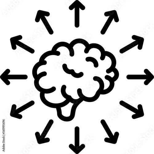 Brain, brainstorming Vector Icon

