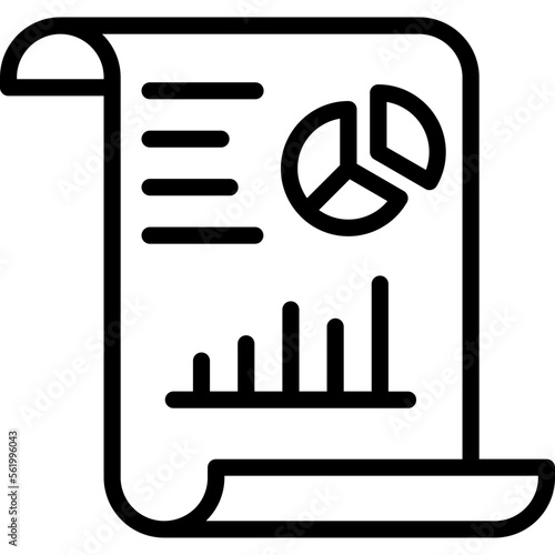 Graph report, inference Vector Icon

