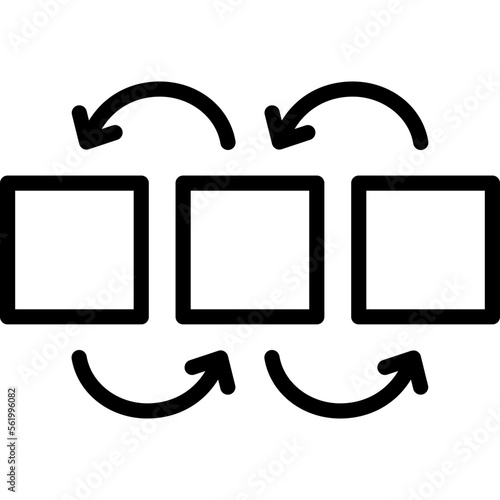 Cube, dependency modeling Vector Icon

