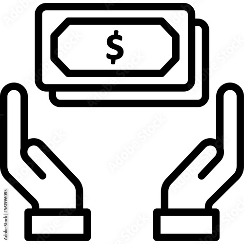 Dollar, donation Vector Icon

