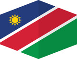 Namibia flag background with cloth texture.Namibia Flag vector illustration eps10.
