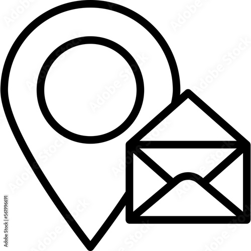 Address the impact, envelope Vector Icon

