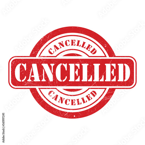 cancelled stamp icon vector design template in white background