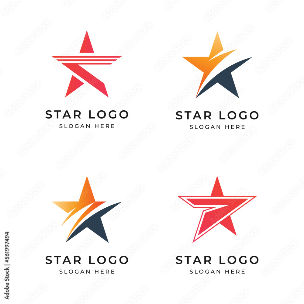 Obraz premium Star Logo set of Vector