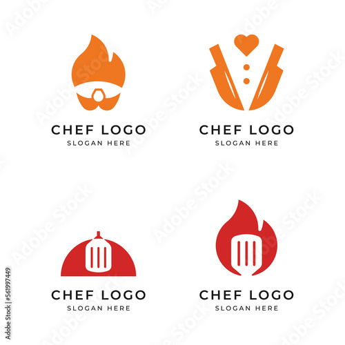 chef Logo set of Vector