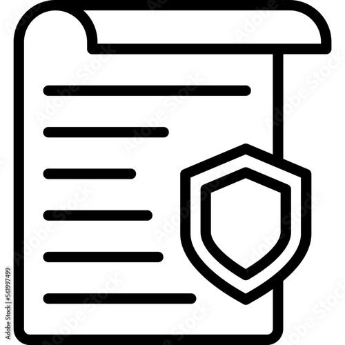 Bilde på lerret Document, mandate Vector Icon