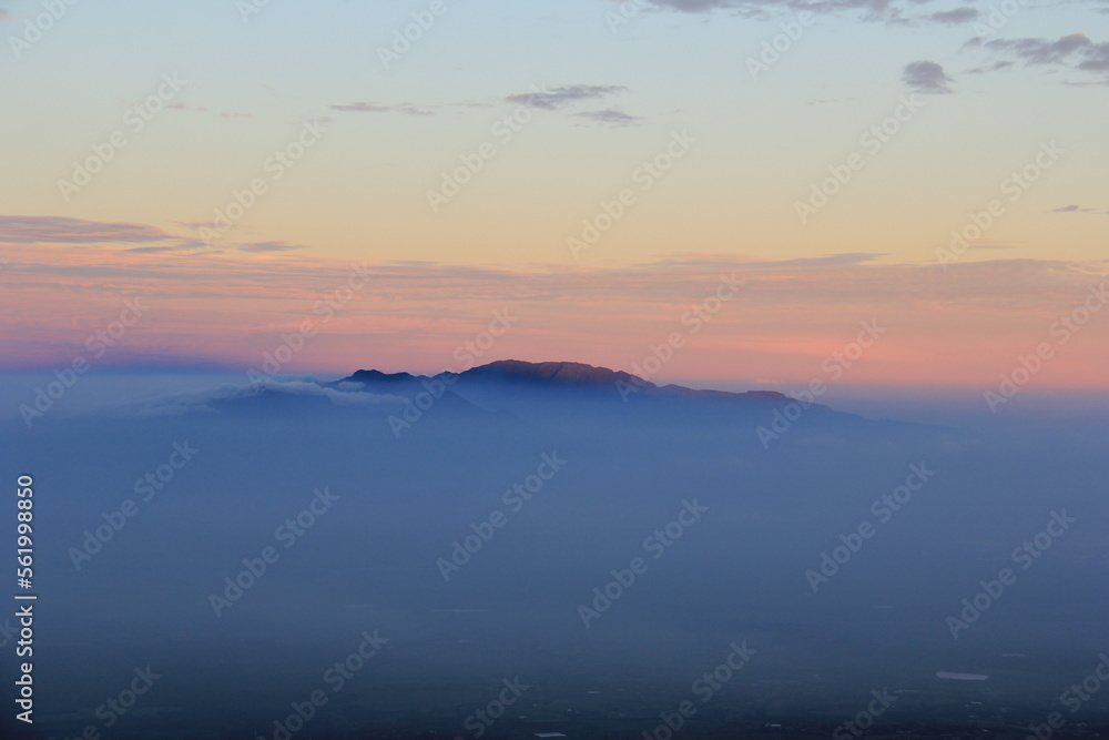 sunrise from dormant volcano in Haleakala National Park