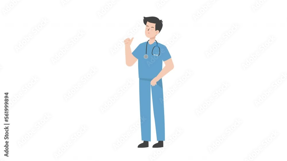 Doctor holding thumbs up Doctor holding thumbs up