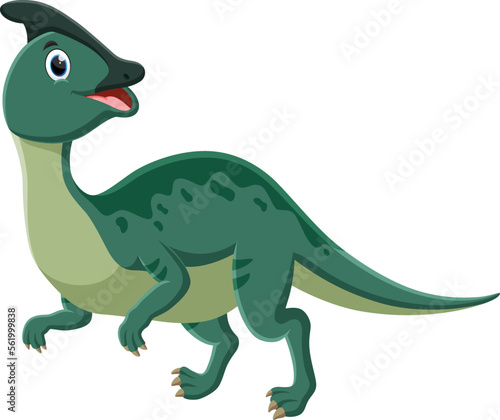 Cartoon Dinosaur Parasaurolophus isolated on white background © ROFIDOHTUL