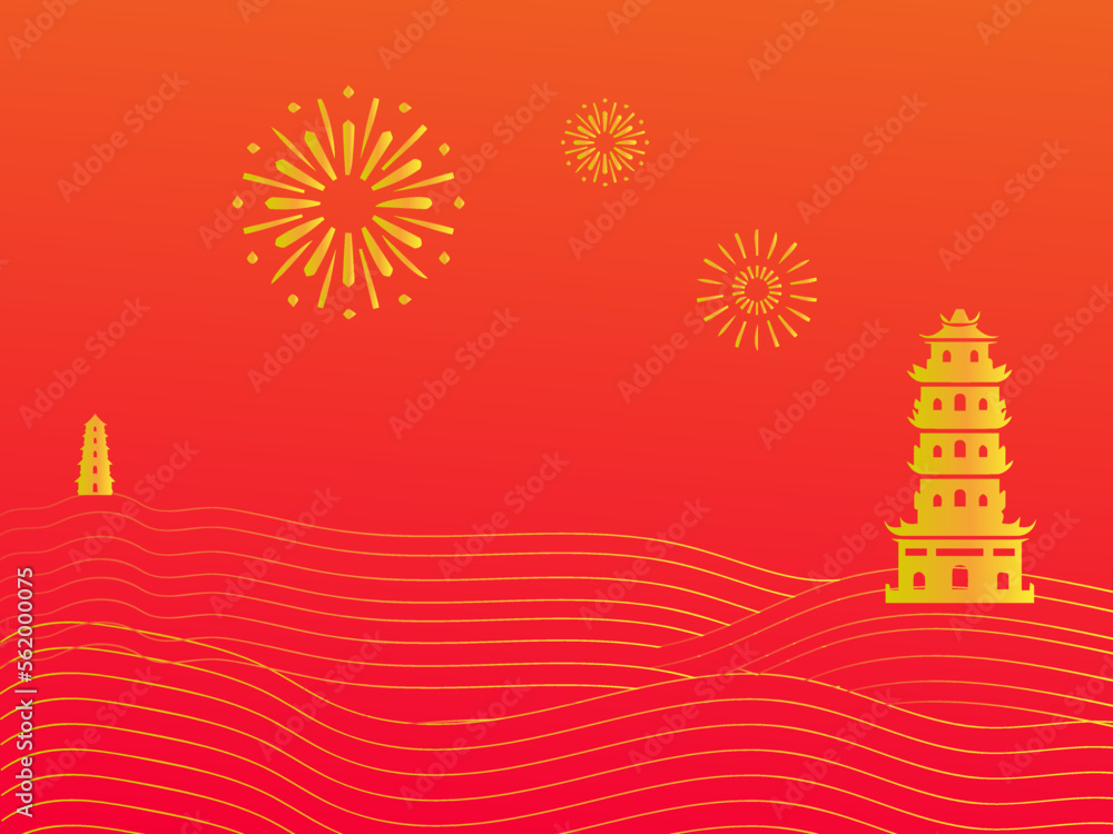 Lunar New Year background red
