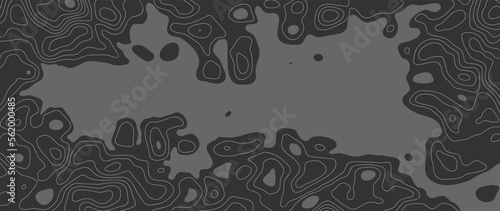 Abstract line art background vector. Mountain topographic terrain map background with white shape lines texture. Design illustration for wall art, fabric, packaging, web, banner, app, wallpaper.