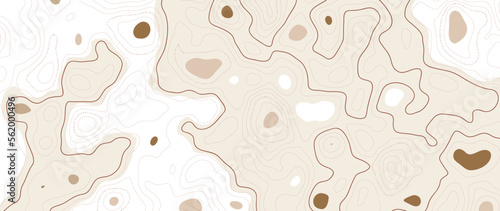 Abstract line art background vector. Mountain topographic terrain map background with abstract shape lines texture. Design illustration for wall art, fabric, packaging, web, banner, app, wallpaper.