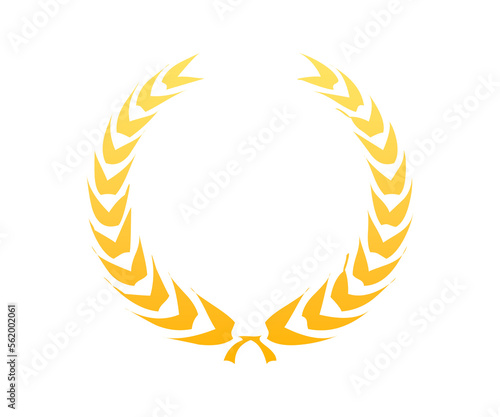 Laurel wreath. Trophy award leaves circle best nomination. Royalty high-quality free stock image of circular laurel foliate, depicting award, achievement, heraldry, nobility on transparent background