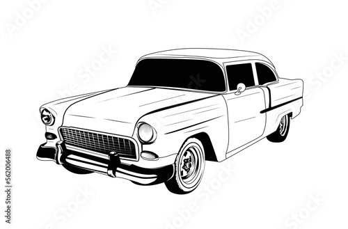 outline car silhouette Illustration