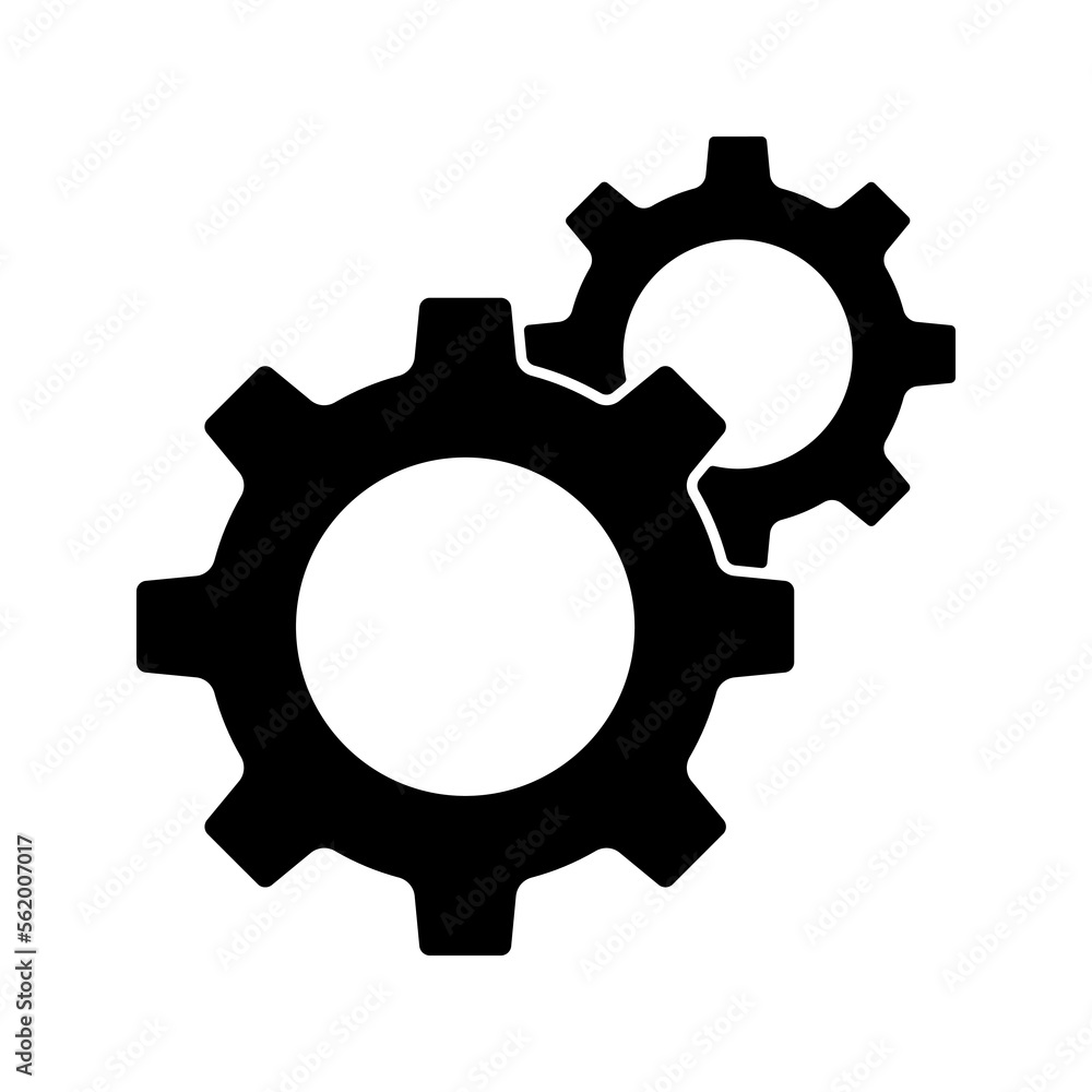 Gears icon. setting sign for mobile concept and web design. vector illustration%09