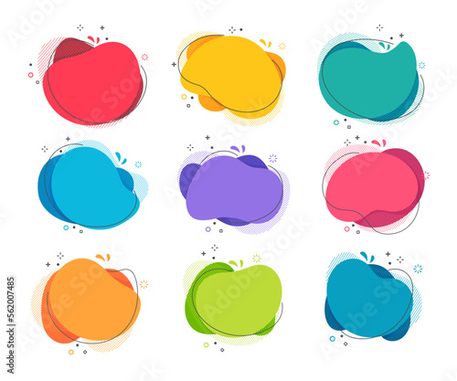 Liquid text box. Quote speech bubble. flowing liquid shape