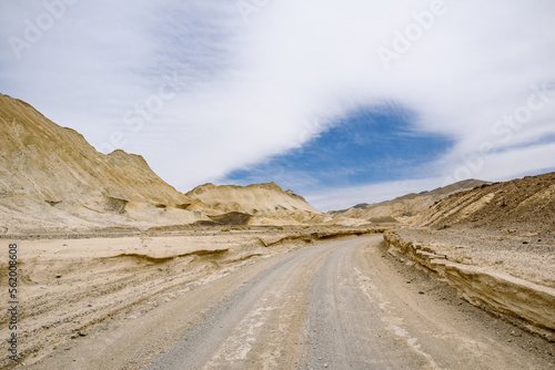 Famous Twenty Mule Teams road in Death Valley National Park, California, USA