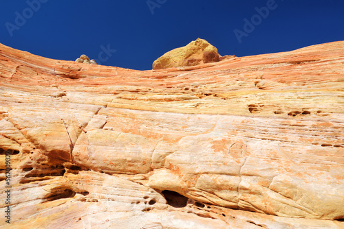 Amazing colors and shapes of sandstone formations in Valley of Fire State Park  Nevada  USA