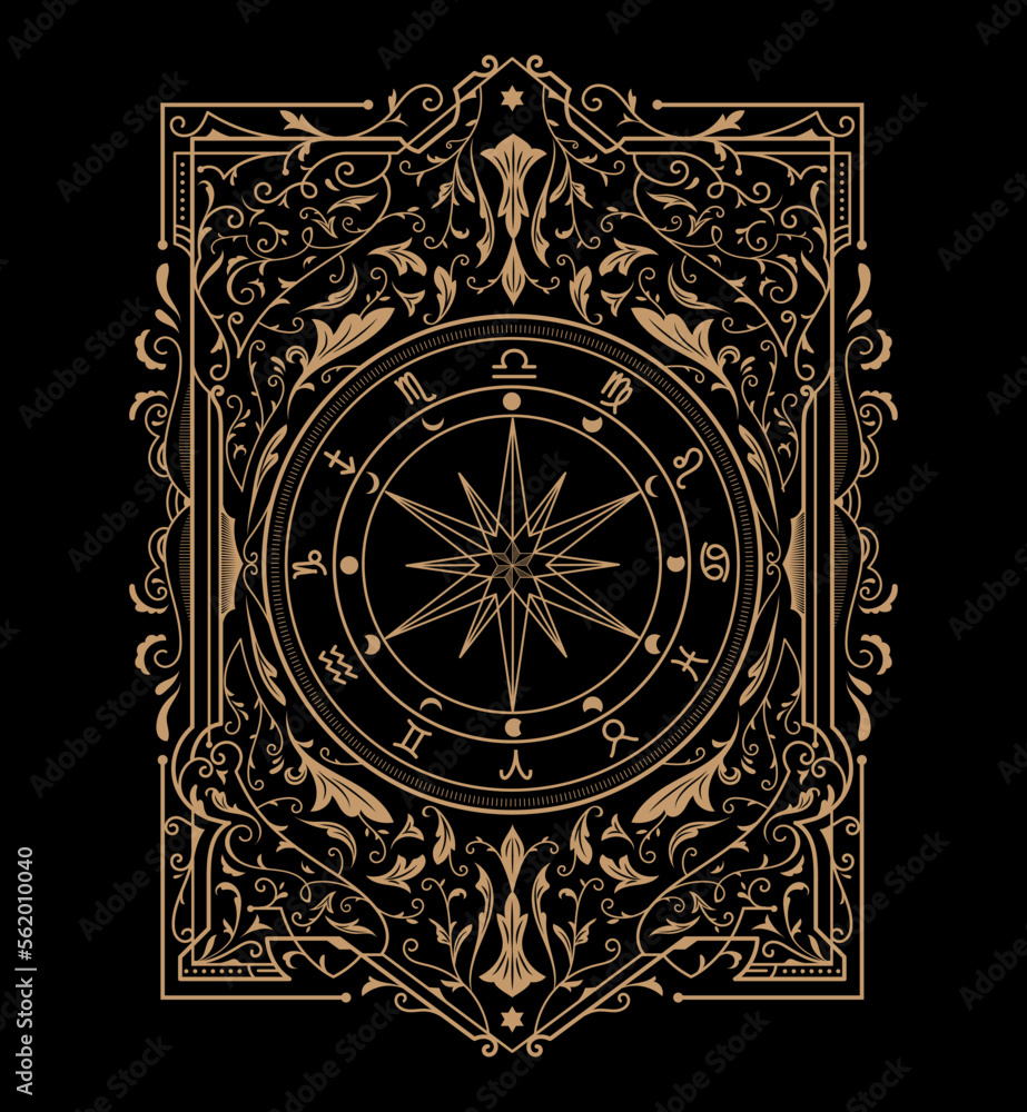 Obraz premium Antique frame western design label vintage badge vector