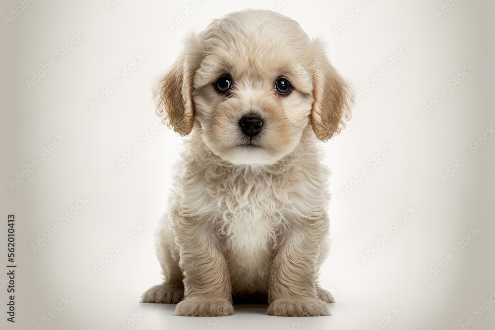 dog on white background, full body with free space, Made by AI,Artificial intelligence