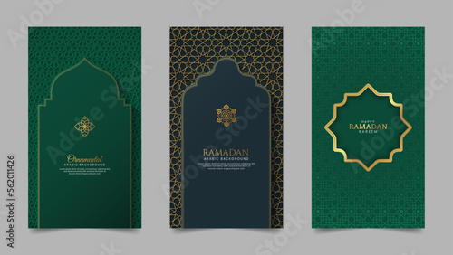 Ramadan Kareem Green Islamic Realistic Social Media Stories Collection Template