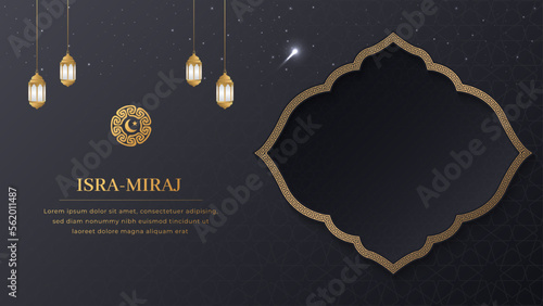 Isra Miraj Islamic Background Miraj un Nabi Night Journey Social Media Template Design