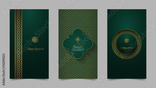 Islamic Arabic Green Realistic Social Media Stories Collection Template