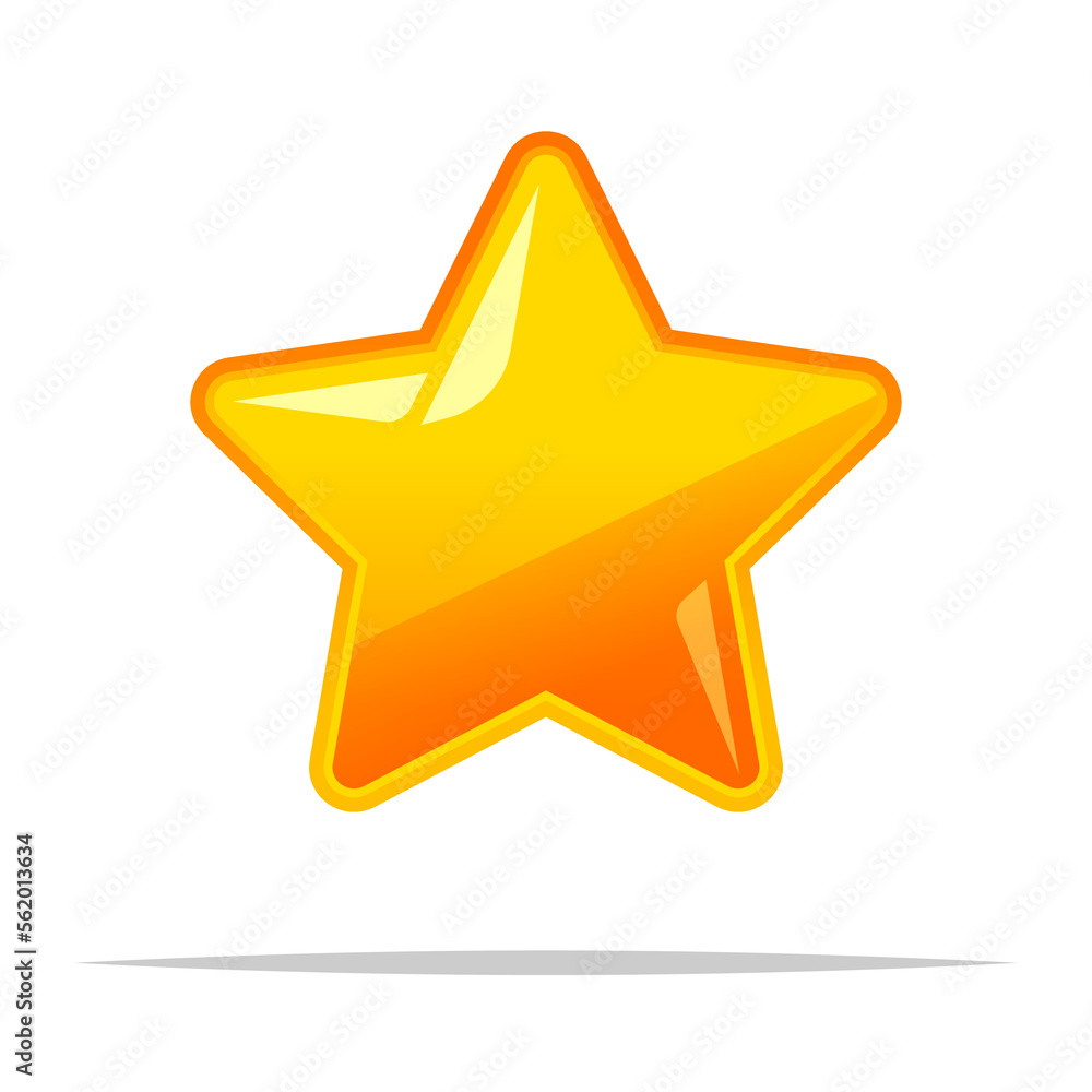 Glossy star vector isolated illustration Glossy star vector isolated illustration