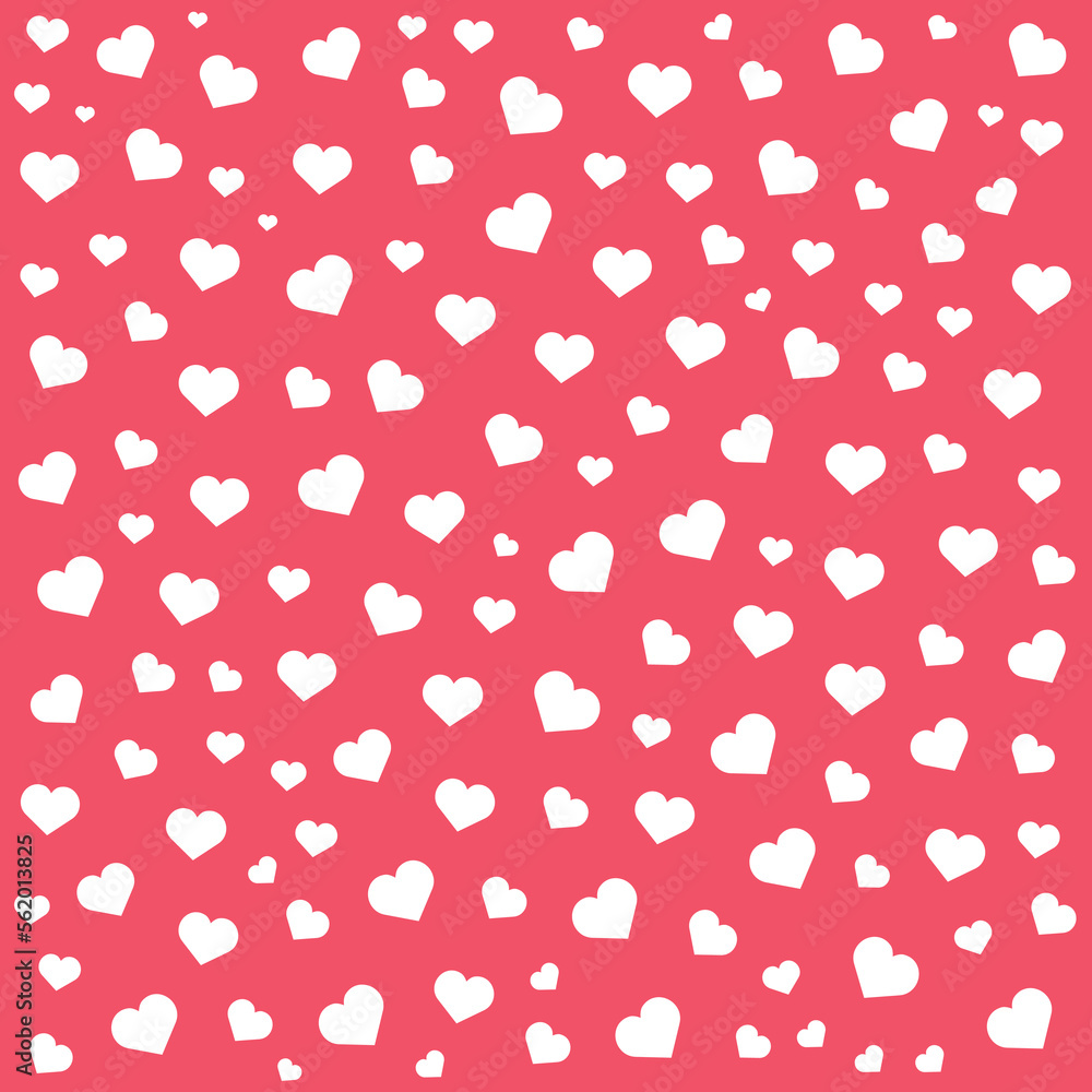 vector background full of white hearts on pink background vector background full of white hearts on pink background
