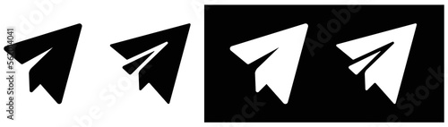 paper plane icon set symbol, vector illustration