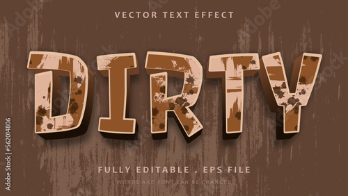 3d Grunge Dirty Editable Text Effect Design Template